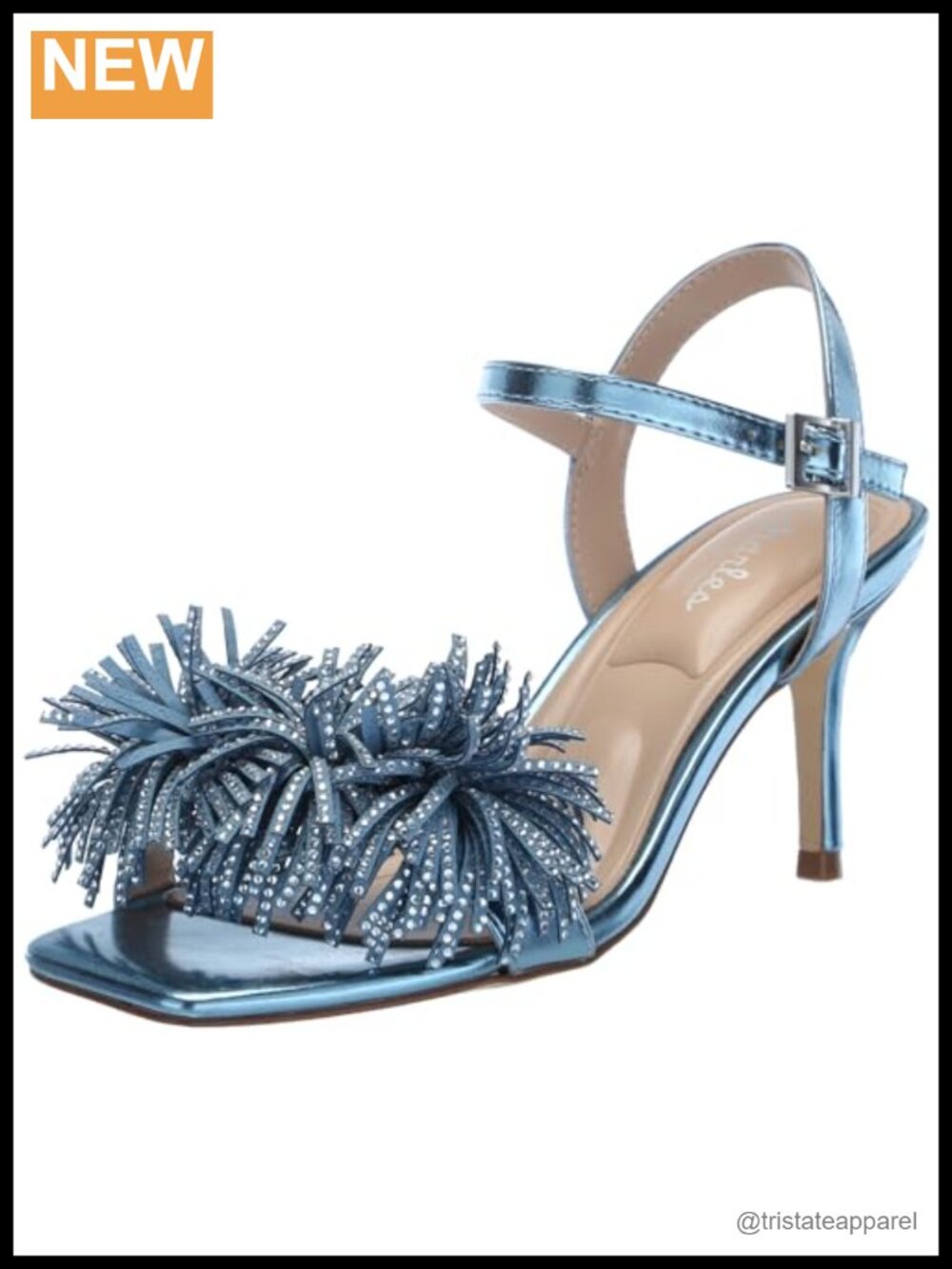 Women's Dainty Stiletto Heel Sandals Fringe Ankle Strap Partywear
